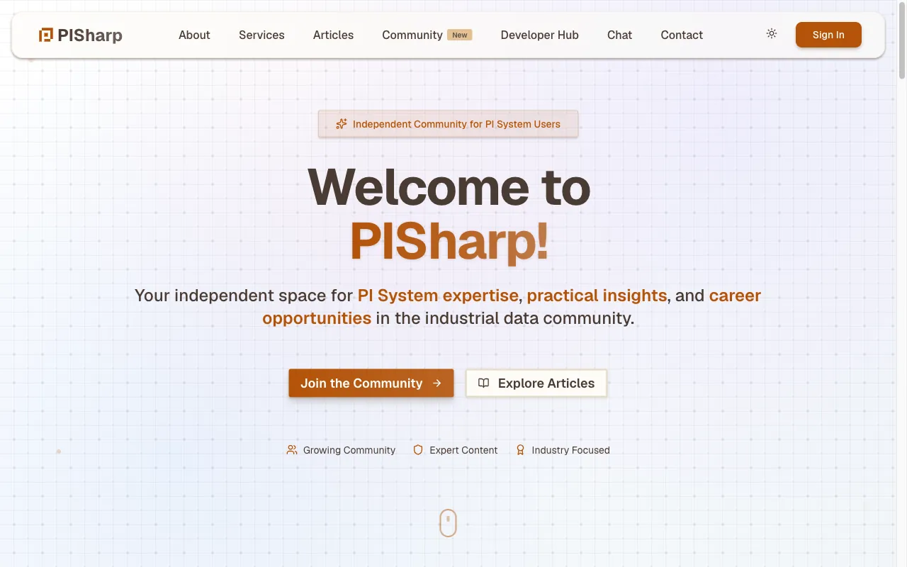 PiSharp operating dashboard